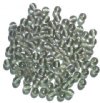 100 6mm Transparent Black Diamond Round Glass Beads